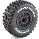 Lifehead 1/10 RC Short Course Truck Tires for All Terrain，Suitable for TRAXXAS Slash4X4 HuanQi 727 ARRMA SENTON 3S Losi Ford Raptor Baja Rey/ 113mm OD High-Performance Short-haul Truck Tires（Black）