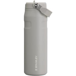 Stanley IceFlow Flip Straw 2.0 Water Bottle 24 OZ | Built-In Straw with Larger Opening | Lightweight & Leak-Resistant | Insulated Stainless Steel | BPA-Free | Ash