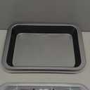 2 Pcs Cake Baking Pan with Lid and Handle, 9 x 13 Inch Non-Stick Rectangle Sheet Cake Pan Carrier for Brownie Roasting Cooking Baking (Black Gray)