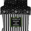 Franco Collectibles Beetlejuice Halloween Striped Bedding 5 Piece Super Soft Reversible Comforter and Sheet Set, Queen, (Officially Licensed Product)