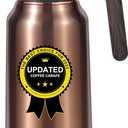 Carafes for Hot Liquids 70 oz - 12 Hour Hot Stainless Steel Thermal Coffee Carafe-Insulated Coffee Carafes For Keeping Hot/Cold Coffee, Tea, Water, Drink Dispenser for Parties(Gold) (67.6 Ounces)