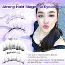 Magnetic Eyelashes with Applicator Natural Look Magnetic Lashes with Applicator Wispy False Lashes with Magnets No Need Glue Reusable Lashes by Lanflower
