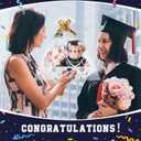 Baderke 6 Set Class of 2025 Graduation Gifts Baskets Includes 6 Empty Paper Gift Baskets 6 Clear Cellophane Bags and 10 Pull Bows for 2025 Graduation Birthday Party Decorations