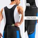 Bikewa Men's Cycling Bibs 4D Padded Bike Shorts with Anti-Slip Leg Grips Biking Bib Shorts Rear 2+1 Zipper Pockets UPF50+