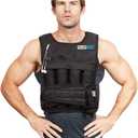 RUNmax Run Fast 20lb Weighted Vest (without Shoulder Pads, 20lb), Black
