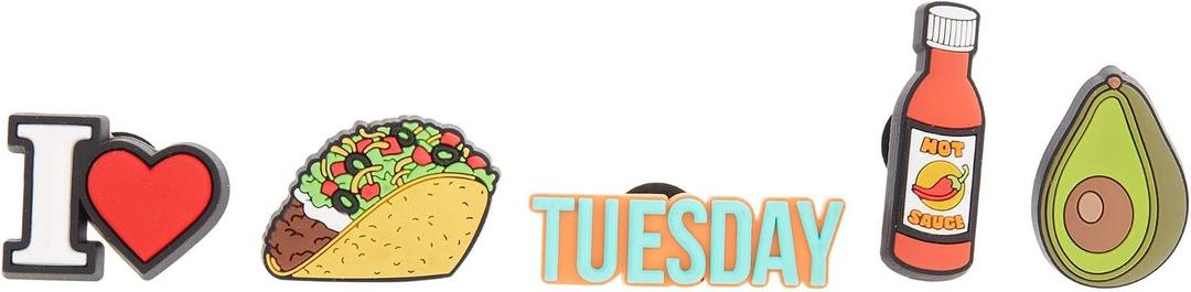 5 x Crocs Jibbitz 5-Pack Food Shoe Charms | Jibbitz for Crocs, Taco Tuesday, One Size