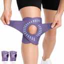 KNEEBRIGHT Light Hinged Knee Brace for Women, Strong Adjustable Compression Knee Brace, Quick Wrap Around Patella Support with Side Stabilizers for Meniscus Tear, Arthritis, XL