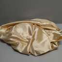 TURSTIN 1 Pack Champagne Satin Tablecloth 102 x 58 Inch Overlay Satin Table Cover Rectangle Bright Silk Tablecloth Smooth Fabric Table Decoration for Wedding Banquet Party Events