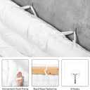 Threehoney College Dorm Headboard Twin XL Velvet Ultra Thick Cushion Tufted Headboard with Wall Hooks for College Dorm Room Bed Decor, 39.25" x 34" x 3.15"(White)