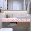 IVN Wallpaper Border Peel and Stick Decorative Wall Trim Self Adhesive Pink Marble Accent Strip for Bathroom Laundry Room Pool Area Mirror Frame Shelf Wall Edge 4x196 Inch Elegant Design