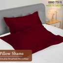Royale Linens Pillow Shams 2 Pack Euro Size 26x26 Inch - Brushed 1800 Microfiber - Bed Pillow Shams, Wrinkle Resistant Super Soft and Cozy - Back Overlap Closure - Oxford Pillowcase (Euro, Burgundy)
