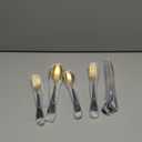 20-Piece Black & Gold Silverware Set, 18/0 Stainless Steel Colorful Handle Flatware Set, Service for 4, Modern Cutlery Set Includes Dinner Knives Forks Spoons, Mirror Polished, Dishwasher Safe