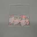 24Pcs Fabric Bow Shoe Charms, Cute Bears, Flower Pearl Charms Accessories for Clogs, DIY Shoe Decoration Charms for Girls, Party Favor (Pink)