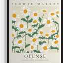 2 x Denmark Flower Market Art Print Poster, Wall Art Floral Painting Botanical Decor for Bedroom, Kitchen, Bathroom Livingroom Decoration 82A (Denmark, 8 x 10 inches, Unframed)