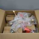 Gold Flush Mount Ceiling Light, Modern Sputnik Glass Hallway Light Fixtures Ceiling, 6-Light Close to Ceiling Light Fixture for Kitchen, Foyer and Bedroom