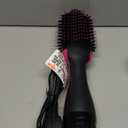 Hair Dryer Brush Blow Dryer in One, Upgraded 4 in 1 Hair Dryer and Styler Volumizer with Negative Ion Anti-frizz Ceramic Titanium Barrel Hot Air Hair Straightener Brush (Black/Pink)