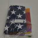 USA Rainbow Flag 3x5 FT, American Gay Pride Flag with Heavy Duty Embroidered Stars and Brass Grommets, Vibrant Color (Not Print), UV Fade Resistant, US LGBTQ Flags for Peace/Equality/Pride