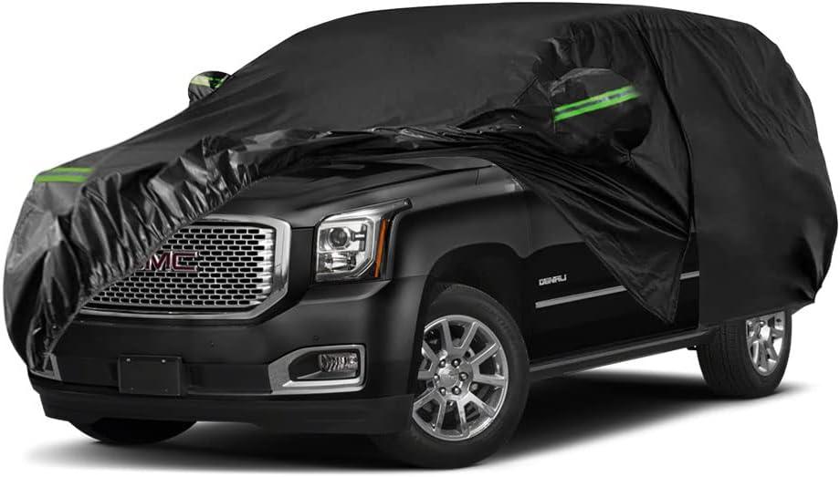Waterproof Car Cover Replace for 2007-2025 Chevy Tahoe/GMC Yukon/Cadillac Escalade, 6 Layers All Weather Car Covers with Zipper Door for Snow Rain Dust Hail Protection (Tahoe)