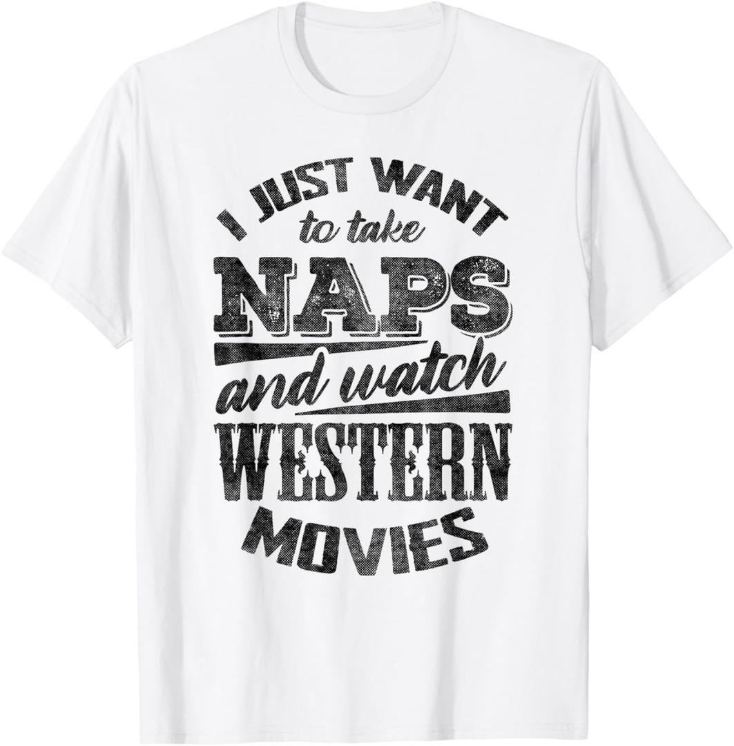 Funny Western Movie Lover Graphic Women and Men Movie Fan T-Shirt L