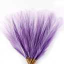 Pampas Grass Small, 30 Pcs 17" Faux Pampas Grass Short Decor, Pompas Grass Flower Arrangement and Vase Filler for Boho Home Wedding Decoration (Purple Gradient)