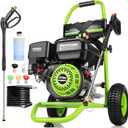 4200PSI Pressure Washer 4.0GPM Gas Power Washer 212CC Gas Powered Washing Machine Commercial High Pressure Washer with 25ft Hose&5 Nozzles for Patio Garden Yard Vehicle,EPA/CARB/ETL (Green)
