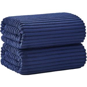 Oversized Bath Sheets 40x80 Inches Extra Large Bath Towels for Adults Super Soft Quick Dry Highly Absobent Microfiber Shower Towels for Bathroom, Pool, Gym, Yoga Towel (Navy Blue, 2Piece)