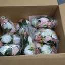 NUPTIO Flower Balls for Wedding Centerpieces - 10 Pcs 9.5 inch Diameter Fake Flower Ball Arrangement Bouquet Party Centerpieces for Tables - Dusty Rose Bouquet Centerpiece Flowers for Wedding Table