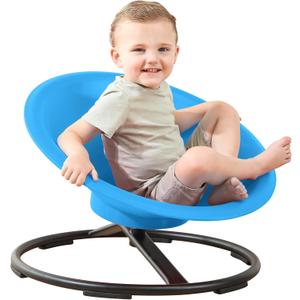 Spinning Chair for Autistic Kids, Sit and Spin Autism Toys for Age 3+, Sensory Swivel Chair Enhancing Motor Skills, Educational Indoor & Outdoor Toys (Bright Blue), Oversized