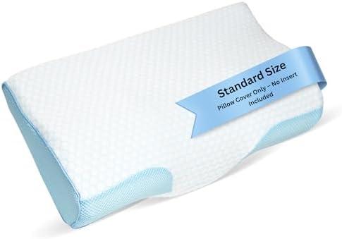 Derila Cooling Pillowcase Optimal Temperature Control for Your Derila Memory Foam Pillow for Perfect Sleep. Quality Material White Pillow Cover