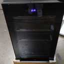 Beverage Refrigerator 17 inch Wide - 126 Can Beverage Cooler with Glass Door | Counter-Top/Freestanding Mini Beverage Beer Fridge | Temperature Memory | Invisible Door | Perfect for Soda, Beer (Black)