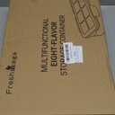 Snackle Box Container, Stainless Steel Divided Serving Tray with Lid and Handle, 8 Compartment Portable Snack Platters - Clear Storage Organizer for Fruit Candy Nuts Veggie - Perfect for Travel Party