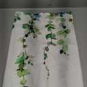 Watercolor Green Leaves Window Valance for Bedroom Living Room, Spring Summer Leaf Vine Plant Curtains Valanes for Windows, 3" Rod Pocket Window Treatment for Home Decorations, 54 x 18 Inch, 1 Pcs