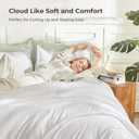 Litanika Oversized King Comforter Set White, 3 Pieces Lightweight Solid Bedding Comforter Set, All Season Fluffy Bed Set (120x98In Comforter & 2 Pillowcases)