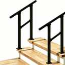 Metty Metal 2 Pack Hand Rails for Outdoor Steps,2 Step Stair Railing Kit
Rustproof Stair Handrail , sturdy for seniors & families.Easy to install, fits outdoor steps & yard fences,concrete steps