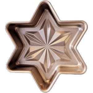 Hexagonal Star Lucky Star Snoflake Shape Cake Mold Loaf Cheesecake Mosse Cake Bread Baking Pan Carbon Steel Gold