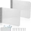 Therwen 2 Pcs Stainless Steel Side Splash Guard for Kitchen Sink 17 x 12 Inch Wall Mount Guard with Screws Commercial Restaurant Bar Hand Wash Sink and Compartment Prep Splash Protector Supply