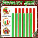 50 Pcs Christmas Stocking Shaped Plastic Straws Disposable Drinking Straw Bulk for Cocktail Xmas Party Birthday Party Supplies (Red,Green)