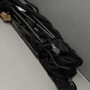 FUNDANGO Oversized Camping Chair for Adults, Heavy Duty Portable Foldable Lawn Chair with Padded Seat & Back, Lumbar Support, 4-can Cooler & Cup Holder, Carry Bag Included for Outdoor (1 Pack Black)