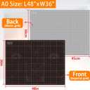 Self Healing Cutting Mat A0 36"x48" Double Sided 5-Ply Craft Mat for Sewing, Quilting, Fabric, Scrapbooking Black/Gray