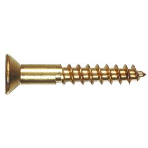 The Hillman Group 7268 Brass Flat Head Phillips Wood Screw, 8 X 1/2-Inch, 80-Pack