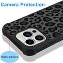 KANGHAR Case Compatible with iPhone 14 Pro Max,Black Leopard Design,Tire Texture Non-Slip +Shockproof Rugged TPU Protective Case for iPhone 14 Pro Max 6.7 Inch (2022) Leopard Pattern