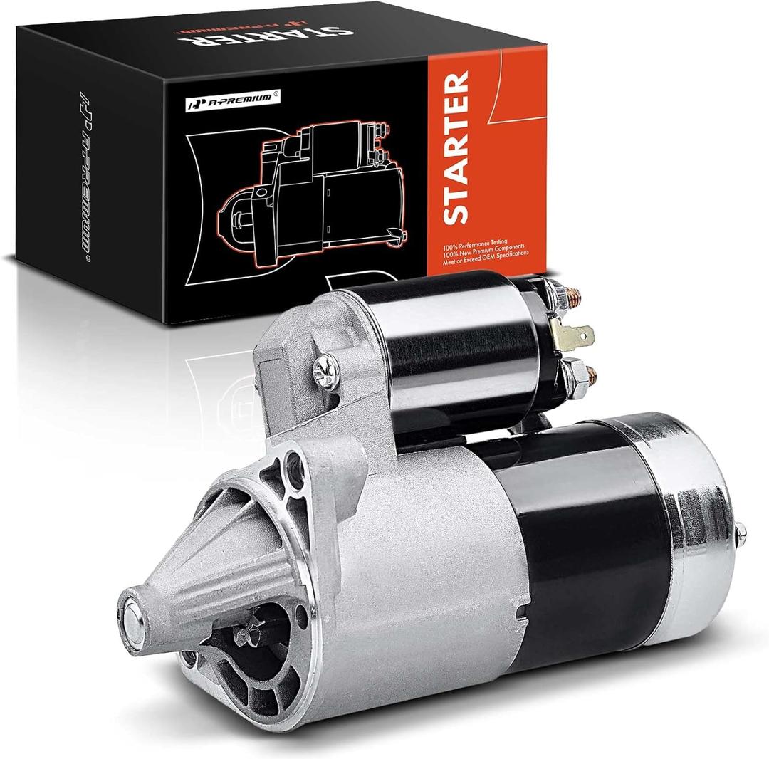 A-Premium Starter Motor Compatible with Chevrolet Metro Sprint 1985-1991 & Geo Metro 1989-1997 & Pontiac Firefly & Suzuki Aerio Esteem Forsa, 1.4KW 12V 8 Teeth CW, Replace# 31100-86030, 31100-64B12