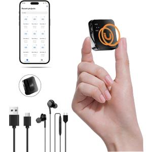 Digital Voice Recorder, Type-C Flash Device with Magnetic and Back Clip, Perfect Save Every Information for Class, Lecture, Interview, Meeting etc