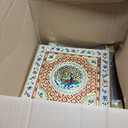 Indian Pooja Item Wooden chowki Pooja for mandir/Wedding/Temple Decorative Item Color-Golden, Pack of 1