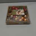 DecorbyHannah Mini Christmas Ornaments Set, 45ct Small Gingerbread Christmas Tree Decorations, Assorted Tiny Red Green Gold Shatterproof Plastic Decorative Hanging Ball Bulk for Xmas Home Table Decor