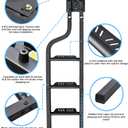 Universal 42" Dual-Side Rotatable Pickup Truck Tailgate Ladder, Foldable Heavy Duty Truck Ladder Folding Tailgate Step Pickup Truck Accessories, Capacity 600 lbs, for F150/Ram 1500...