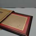 Red Diploma Frames 11x14 with Mat - Certificate Frame 8.5x11 Inch with Mat - 11x14 Inch Without Mat - For Document/Photo(Double Mat - Red with Gold Rim