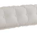 WOWMAX Rectangular Headboard Pillow King Bolster Pillow for Bed Back Rest Pillow for Sitting in Bed Daybed Pillows Back Support Pillow for Bed Reading Pillow 85% Linen & 15% Cotton Blend, White
