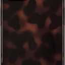 Aesthetic Tortoise Shell Phone Case for iPhone 12 6.1in,Retro Cool Girl Leopard Print Brown Amber Trendy Full Camera Protective Cover for iPhone 12 6.1"