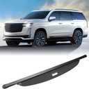Retractable Cargo Cover Fit 2021-2025 Cadillac Escalade/Chevy Suburban/Tahoe/GMC Yukon XL Rear Storage Waterproof Cargo Cover Luggage Security Shield Shade